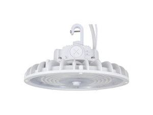 MaxLite High Bay Multi Watage 180W/200W/240W and Multi Color 35K/400K/50K Round Eco Pendant Gen3 White Finish BPHE3-U180WCS