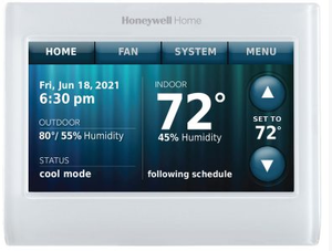 HoneywellWi-Fi 9000 7-Day Programmable Color Touchscreen Thermostat with Built-In Wi-Fi: Up to 3H/2C Heat Pump or Up to 2H/2C Conventional, White - TH9320WF5003/U Case of 12 Minimum