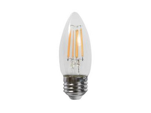 MaxLite EF5BA10D927/JA8 clear BA10 LED filament candle bulb with E26 medium base, 5.5W 600 lumens 2700K JA8 compliant