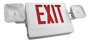 TCP Lighting TCP Red LED Emergency Exit Combination Sign UNIV 20723 