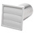  Deflecto 4 in. Wall Louver White Plastic HSR4W/18 