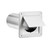Lambro 4 inch White Plastic Wall Exhaust Single Flap Vent, 11 inch Pipe, 1422WTP - Case of 15