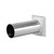 Lambro 4 inch White Plastic Wall Exhaust Single Flap Vent, 11 inch Pipe, 1422WTP - Case of 15