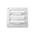 Lambro 4" White Plastic Fresh Air Intake Vent (Rain Guard) - 1/2" Collar 604W- Case of 8 Minimum