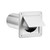 Lambro 4" White Plastic Single Flap Wall Exhaust Vent - 11" Pipe 1422WTP - Case of 15