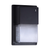 Simply Conserve 15W LED mini wall pack with black housing, clear polycarbonate lens, and integrated photocell
