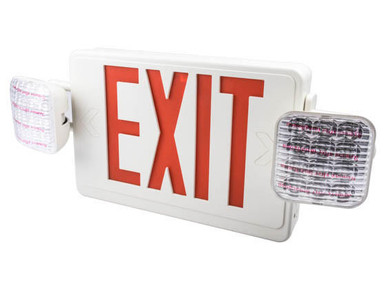 TCP Red Exit Sign with emergency lights LED20784