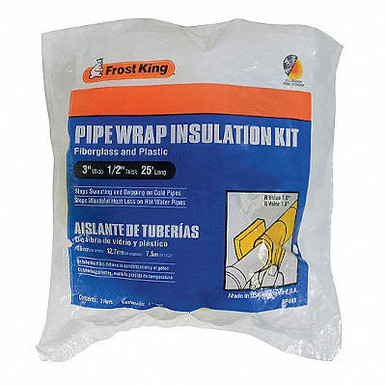 Frost King 6-Inch x 25-Ft. Fiberglass Pipe Wrap Insulation Kit