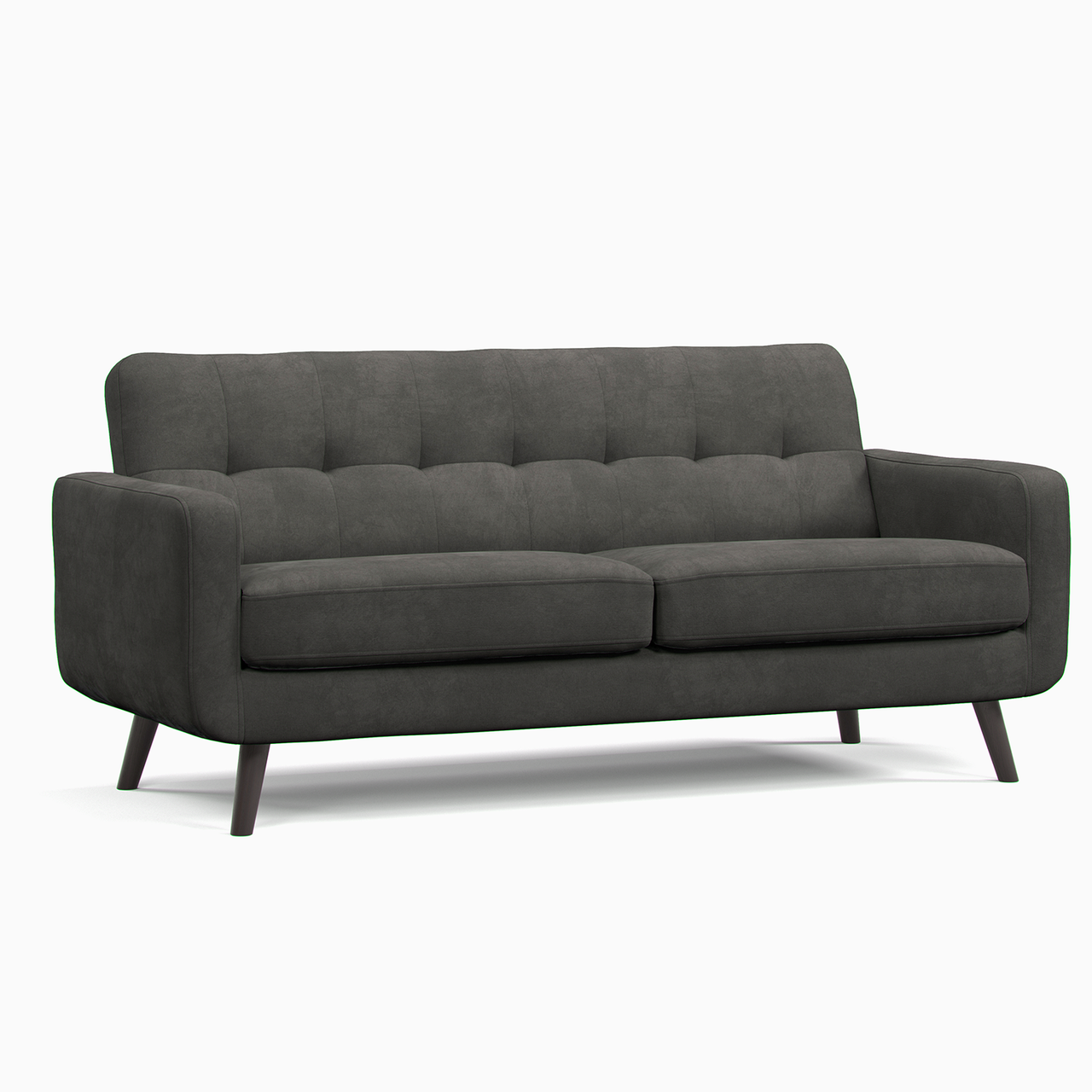 Kendal Graphite Grey Tufted 3 Seater Sofa | The Online Sofa Shop