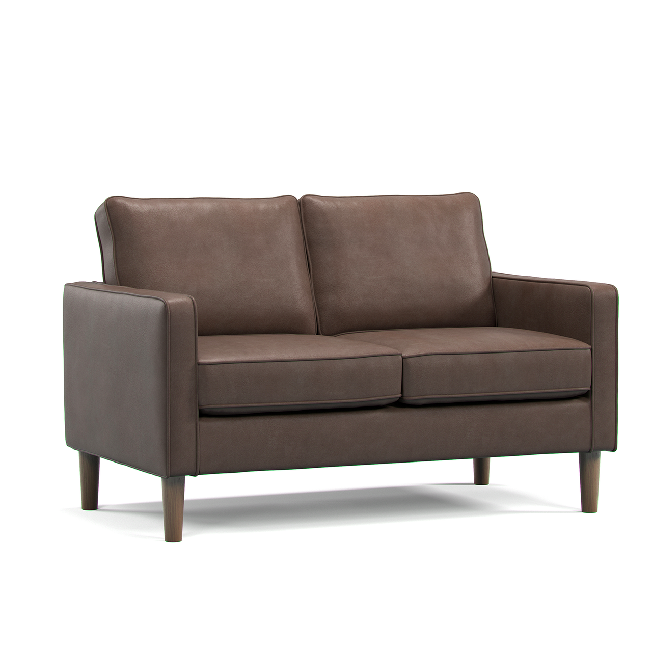 Bexhill Brown 2 Seater Faux Leather | The Online Sofa Shop