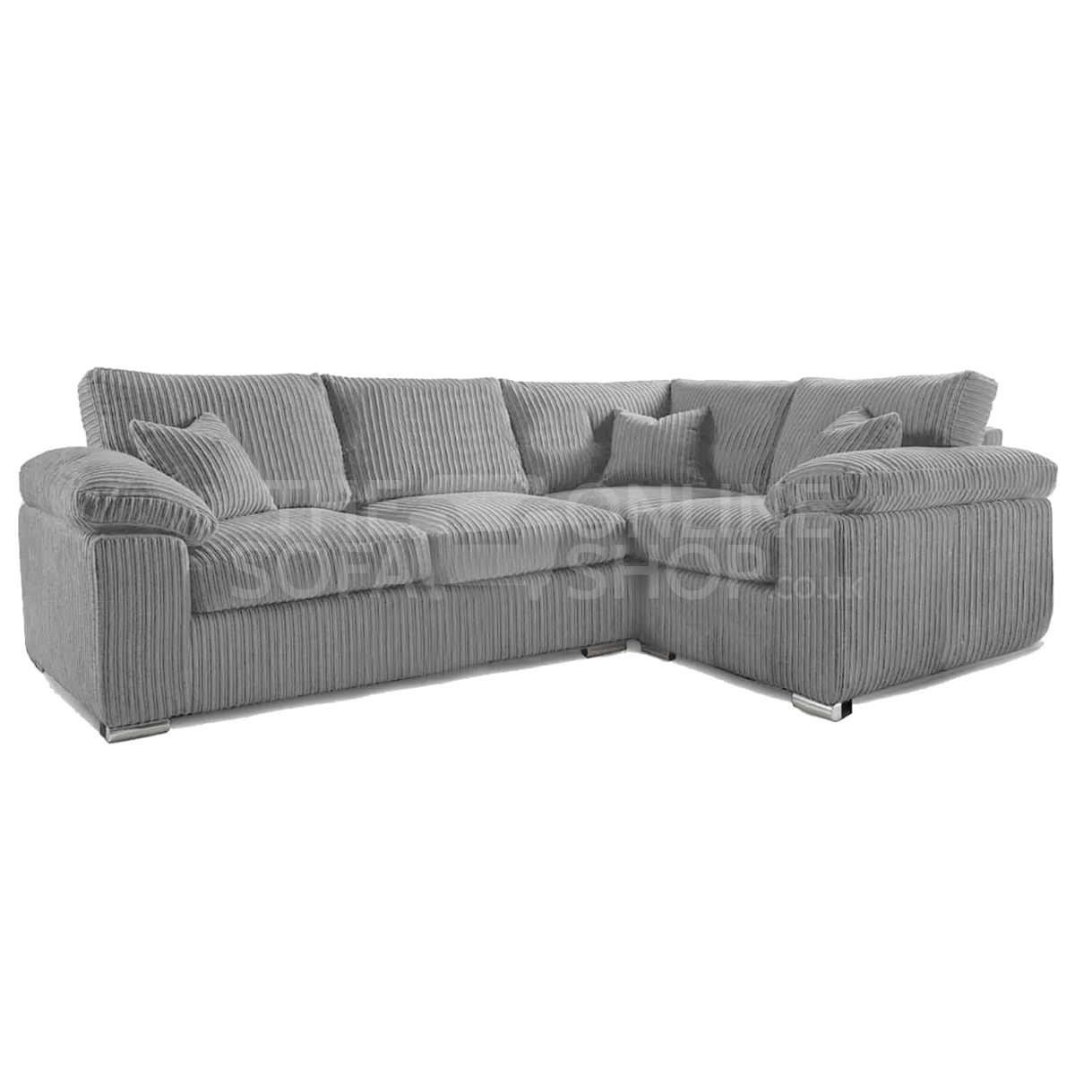 Delta 4 Seater Cord Fabric L shaped Corner sofa The Online Sofa Shop