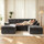 Bonnie Modular U shape Corner Boneless Cloud Comfy Fabric Sofa