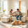 Bonnie Modular U shape Corner Boneless Cloud Comfy Fabric Sofa