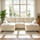 Bonnie Modular U shape Corner Boneless Cloud Comfy Fabric Sofa