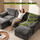 Bonnie Modular U shape Corner Boneless Cloud Comfy Fabric Sofa