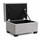 Milan Footstool Chenille Fabric With Storage Black, Grey or Mink