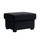 Milan Footstool Chenille Fabric With Storage Black, Grey or Mink
