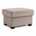 Milan Footstool Chenille Fabric With Storage Black, Grey or Mink