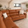 Aria 5 Seater Electric Power Reclining Corner sofa Tan