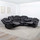 Oxbridge 5 Seater Electric Reclining Corner Sofa with LED Lights