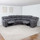 Anna Grey Fabric 5 Seater Electric Reclining Corner Sofa
