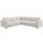 Melrose 5 Seater Woven Fabric Corner Sofa Beige or Grey