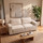 Melrose 2 Seater Woven Fabric Sofa Beige or Grey