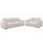 Melrose 3 + 2 + 1 Woven Fabric Three Piece Sofa Suite Beige or Grey