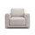 Melrose Armchair Woven Fabric Sofa Beige or Grey