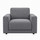 Melrose Armchair Woven Fabric Sofa Beige or Grey