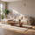 Marsha Large L Shaped Chaise Corner Sofa Fabric Beige or Grey