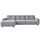 Marsha Large L Shaped Chaise Corner Sofa Fabric Beige or Grey