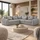 Mercer Large 5 Seater Plush Velvet Corner Sofa – Grey or Mocha