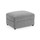 Mercer Plush Velvet Footstool Grey or Beige
