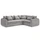 Mercer Plush Velvet L Shaped 4 Seater Corner Sofa