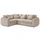 Mercer Plush Velvet L Shaped 4 Seater Corner Sofa