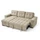 Luna Beige Universal Corner Sofa Bed with Storage Chaise