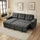 Luna Beige Universal Corner Sofa Bed with Storage Chaise