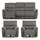 Hoxley  Charcoal Electric Reclining 3 Piece Sofa Suite 3 + 1 + 1