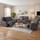 Hoxley  Charcoal Electric Reclining 3 Piece Sofa Suite 3 + 2 + 1