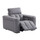 Delilah Electric Reclining Grey Armchair With Soundbar