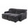 Grande Corner L Shaped 2 Seater Chaise Power Sliding Charcoal Fabric