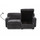 Grande Corner L Shaped 2 Seater Chaise Power Sliding Charcoal Fabric