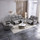 Knowle  Pisa Grey Electric Reclining 3 Piece Sofa Suite 3 + 2 + 1