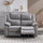 Knowle  Pisa Grey Electric Reclining 3 Piece Sofa Suite 3 + 2 + 1