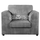 Oxford Grey Jumbo Cord Armchair
