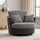 Oxford Modern Cord Fabric Swivel Chair
