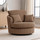 Oxford Modern Cord Fabric Swivel Chair