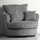 Oxford Modern Cord Fabric Swivel Chair
