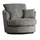 Oxford Jumbo Cord Rotating Swivel Chair Grey